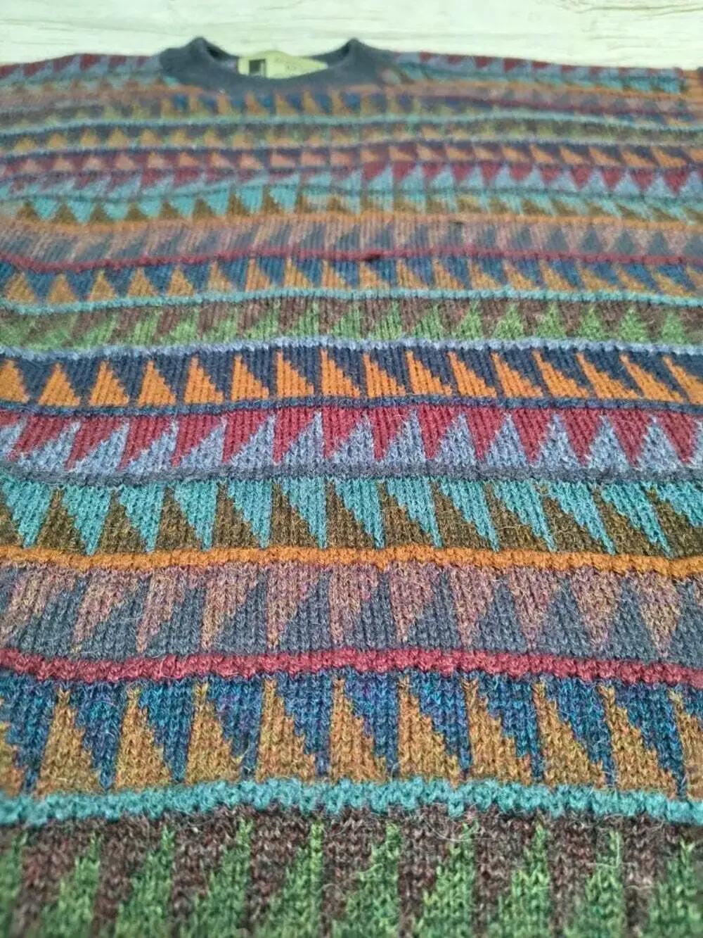Alpaca's Best Peru 100% Baby Alpaca Geometric Sweater Size L